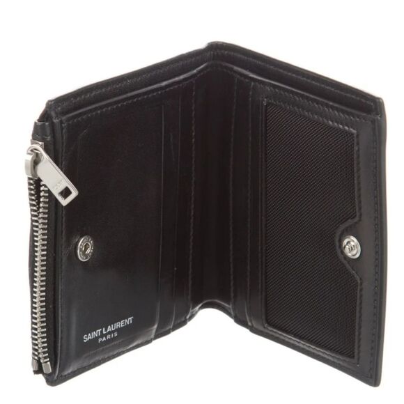 Yves Saint Laurent Leather Compact Wallet - Picture 4 of 8